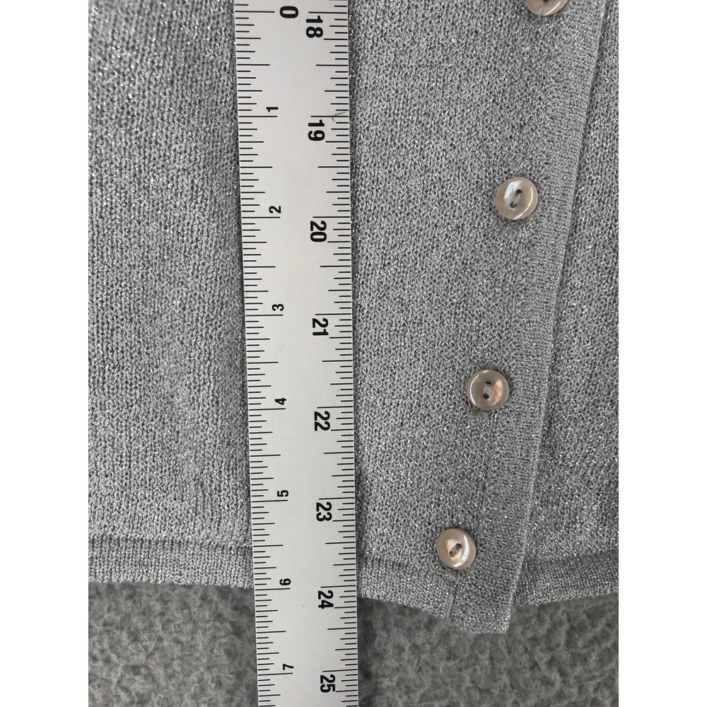 Express Tricot Formal Sweater Cami Set Size L Silver Metallic Flecks Long Sleeve - Picture 6 of 12
